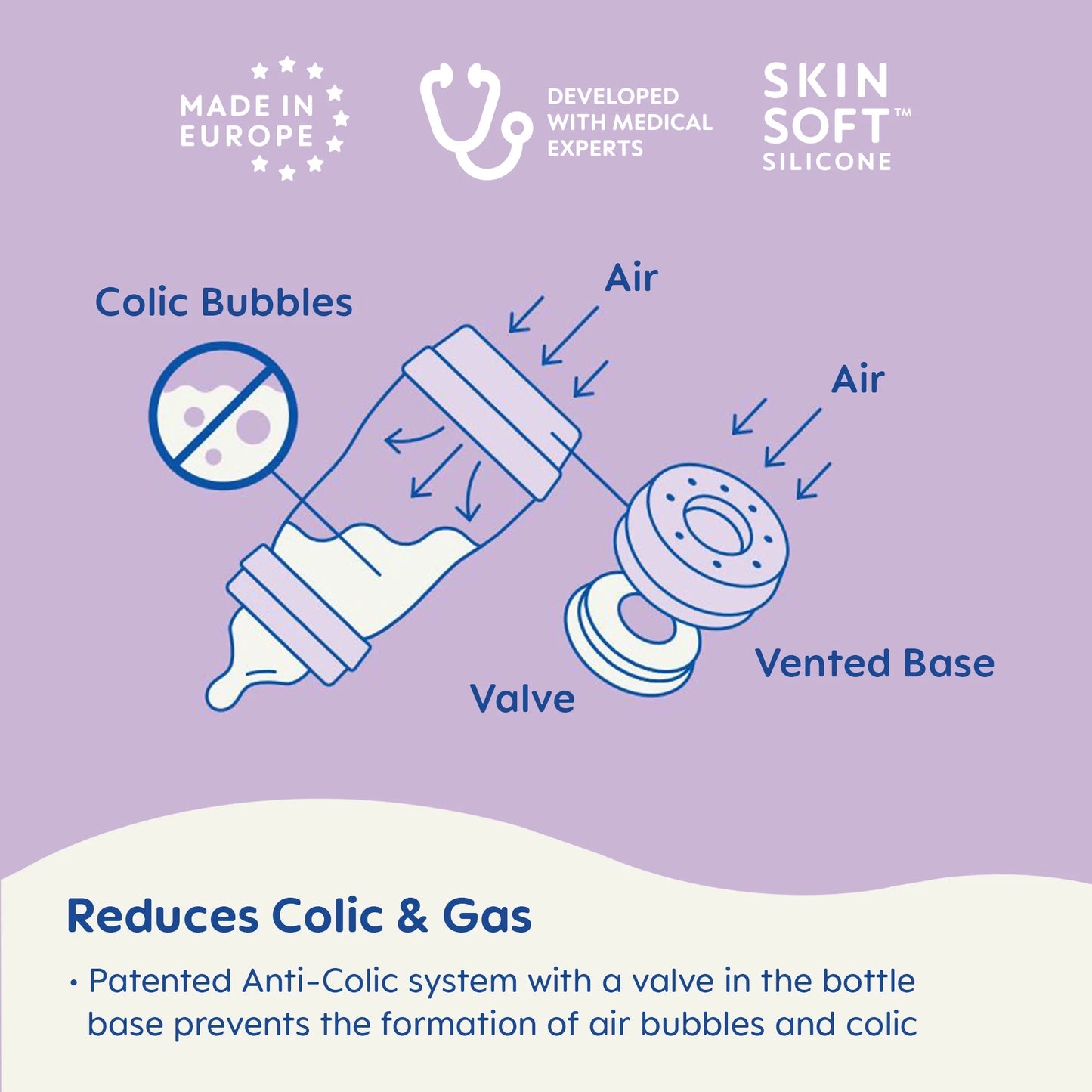 Easy Start Anti-Colic Matte Bottle 9 Oz, 2 Pack - Dune