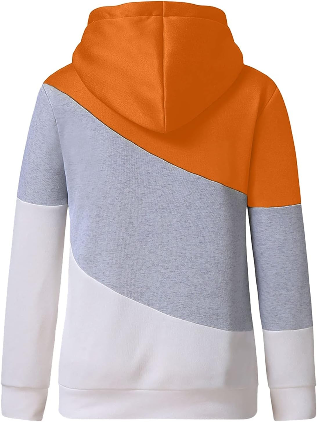 Women Color Block Sweatshirts Turtleneck Pullovers Sweater High Neck Tops Autumn Winter Hoodies Coat