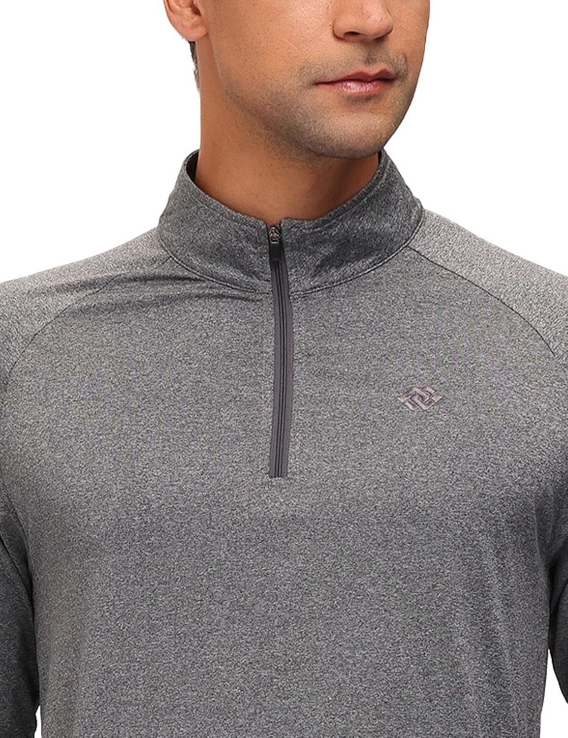 Men'S Long Sleeve Shirts Quarter Zip Pullover Men'S Polo Shirts Quick Dry