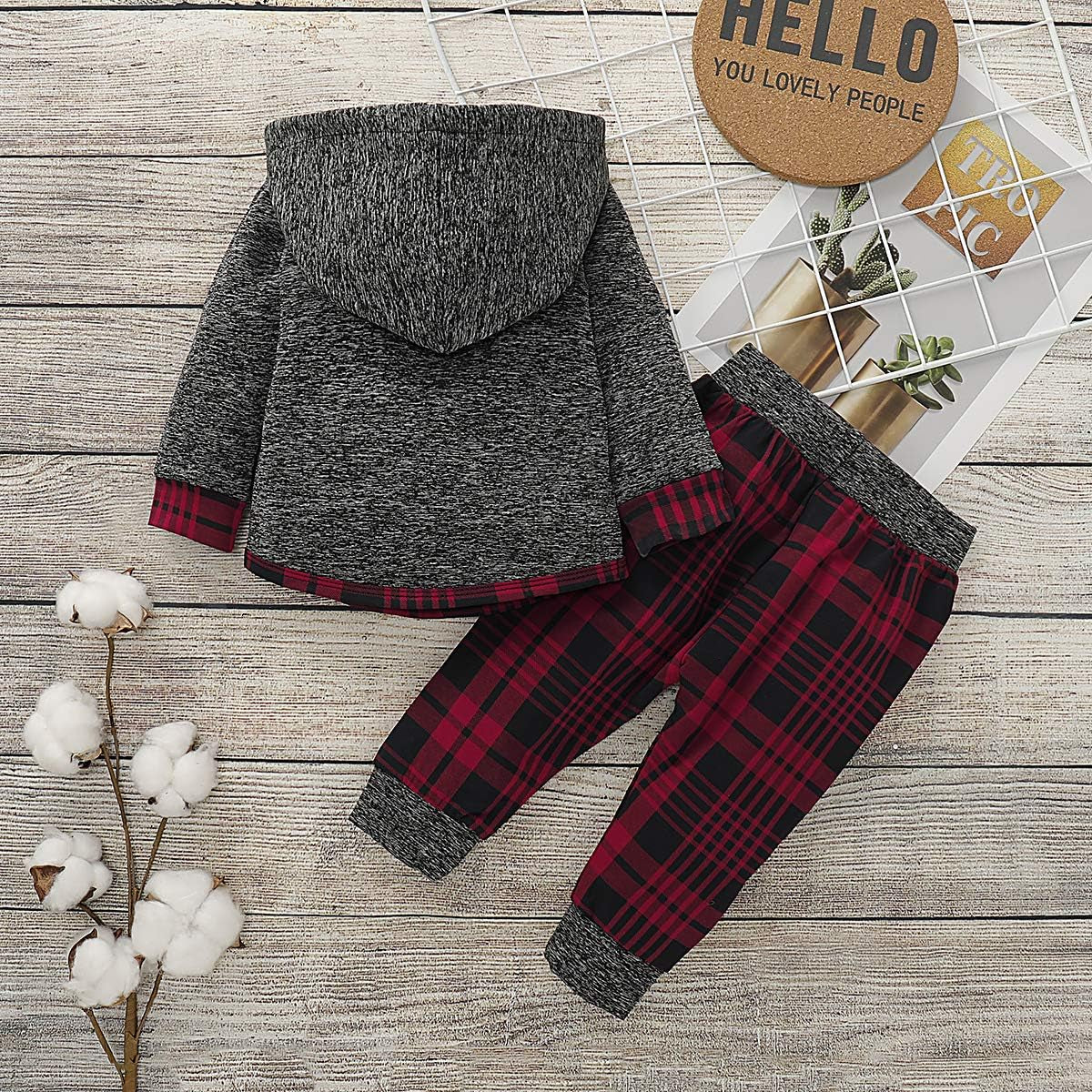 Toddler Baby Boy Clothes Infant Newborn Boy Outfit Long Sleeve Hoodie Sweatshirt Pants Fall Winter Clothes Set