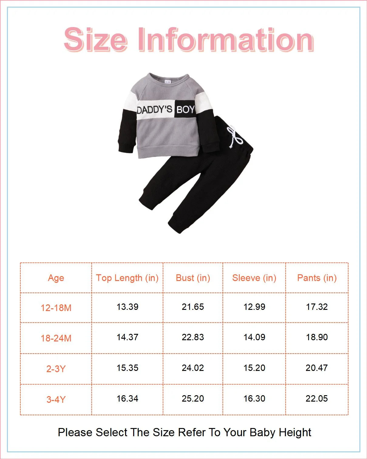 12 Months Baby Boys Outfit 18 Months Boys 2PCS Fall Winter Clothing Set Letter Print round Neck Toddler Boys Long Sleeve Top Pants Set Gray