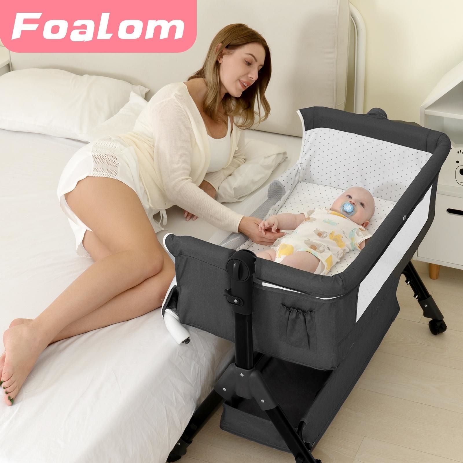 3 in 1 Baby Bassinet, Bedside Sleeper, & Playpen, Easy Folding Portable Crib