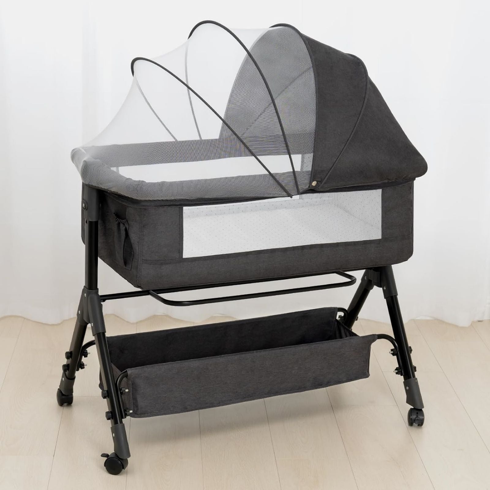 3 in 1 Baby Bassinet, Bedside Sleeper, & Playpen, Easy Folding Portable Crib