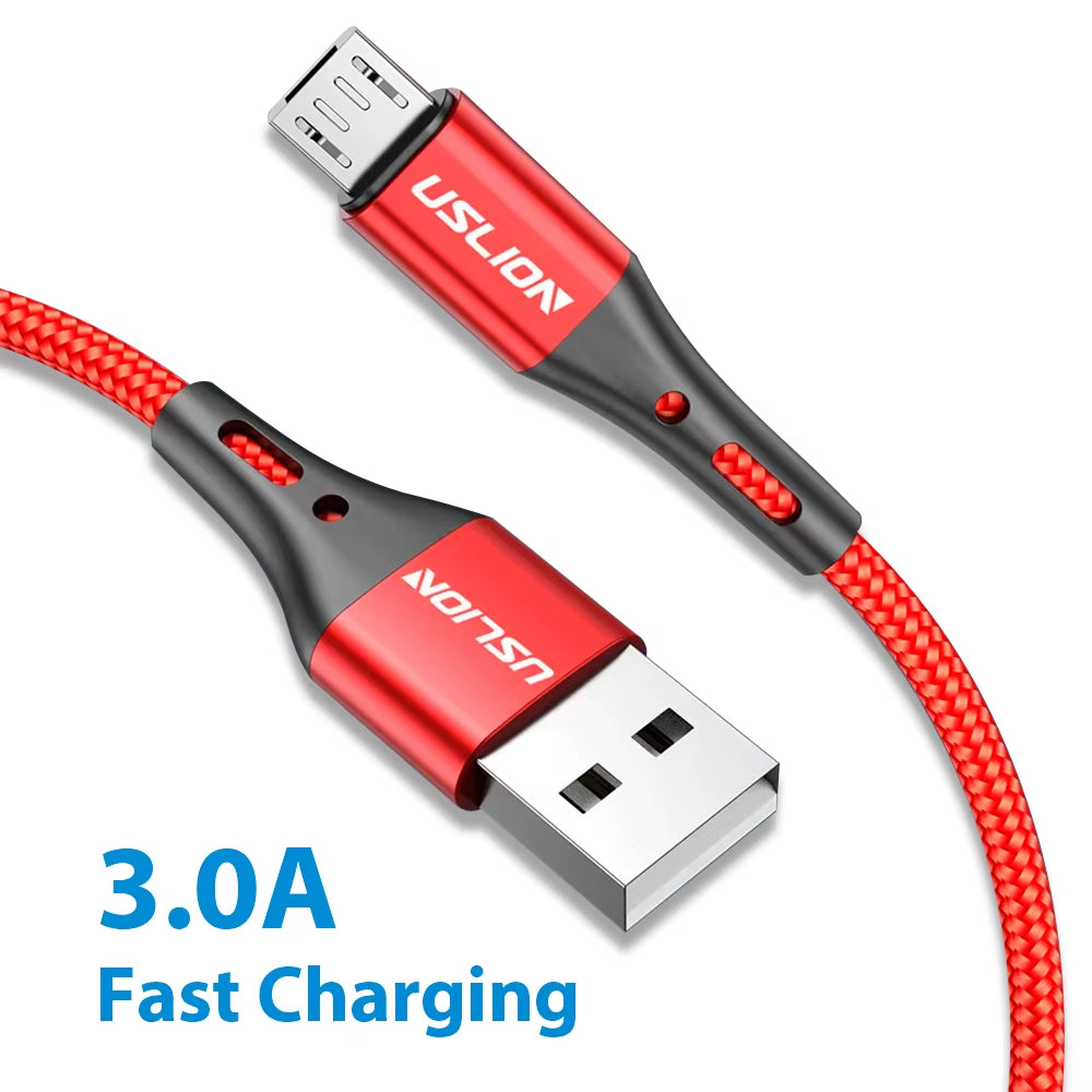Magnetic USB Cable Micro 3A Fast Charge USB Data Cable Cord Phone Accessories Android Micro Usb Cable Mobile Phone Red