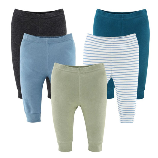Baby Boy Pants, Neutral Basics Baby Pants for Boys 12-18 Months, 5-Pack