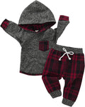 Toddler Baby Boy Clothes Infant Newborn Boy Outfit Long Sleeve Hoodie Sweatshirt Pants Fall Winter Clothes Set