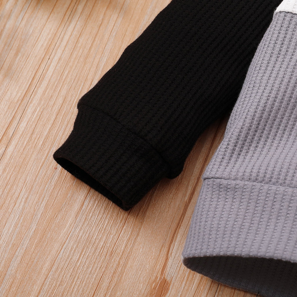 12 Months Baby Boys Outfit 18 Months Boys 2PCS Fall Winter Clothing Set Letter Print round Neck Toddler Boys Long Sleeve Top Pants Set Gray