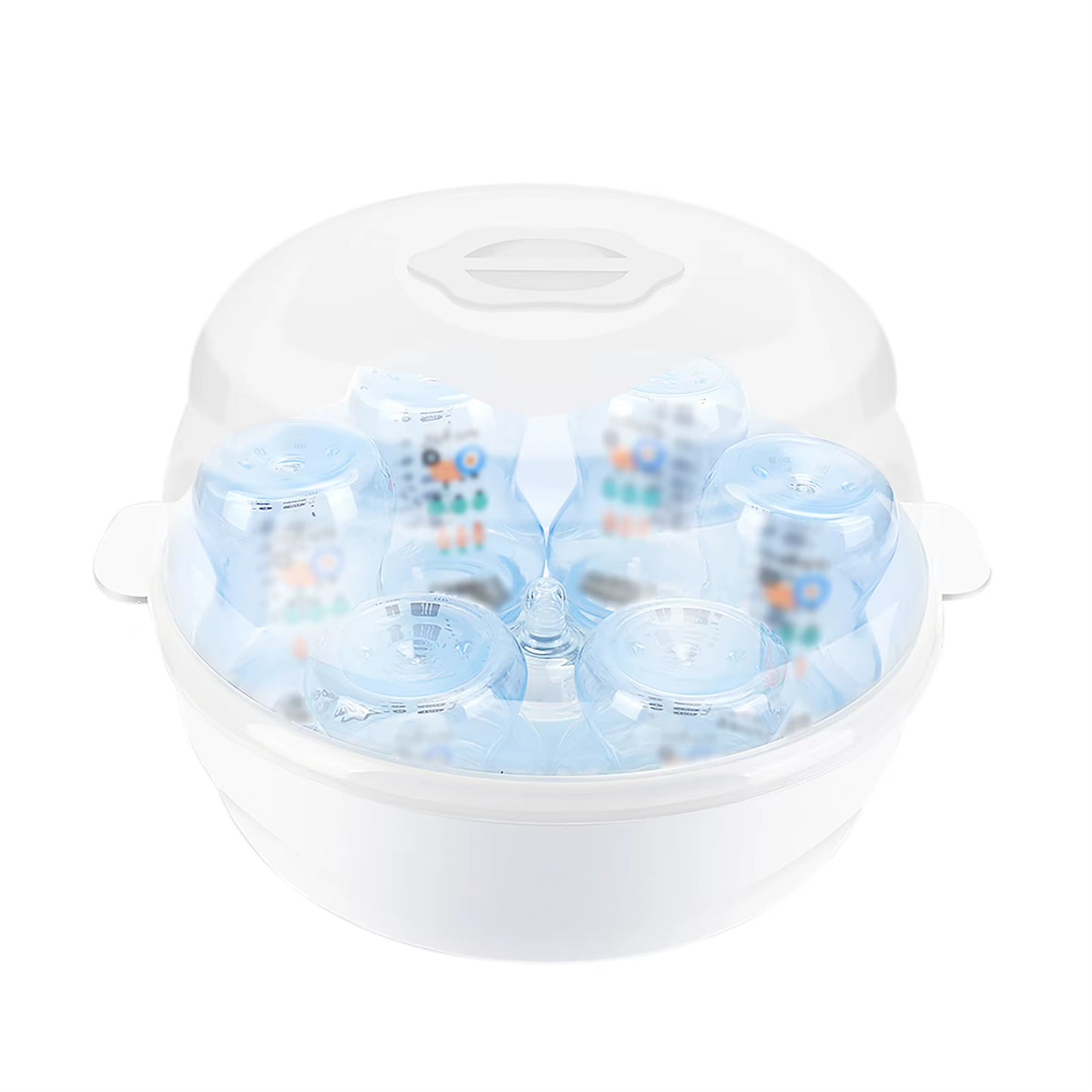 Microwave Bottle Sterilizer Steam Sterilizer Fits 6 Baby Bottles for Baby Bottles Pacifiers Cups Disinfect in 2-6 Minutes