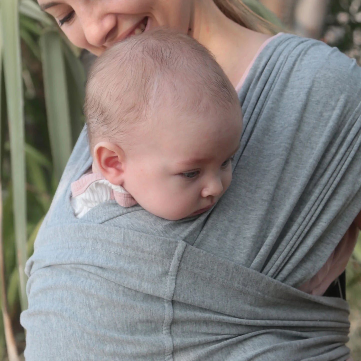 Wrap Carriers Premium Organic Cotton Adjustable Slings, for Toddlers, Infant, Newborn, Light Gray