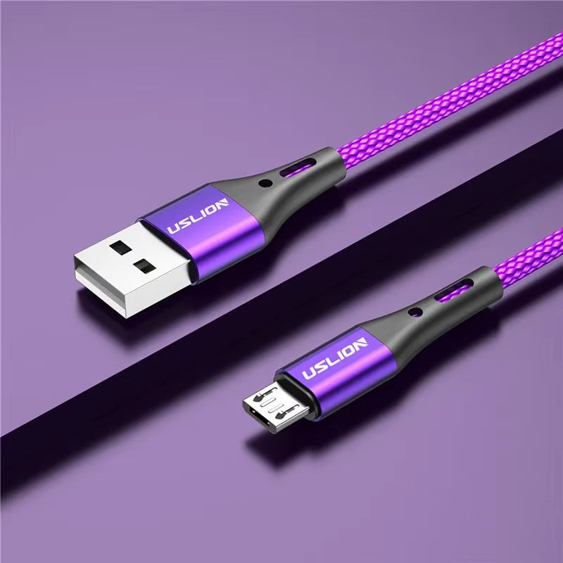 Magnetic USB Cable Micro 3A Fast Charge USB Data Cable Cord Phone Accessories Android Micro Usb Cable Mobile Phone Red