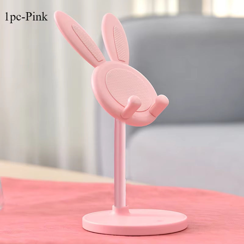 The Cute Rabbit Mobile Phone Stand Desktop Can Lift and Adjust the Desktop Phone Accessories Phone Stand Phone Grip