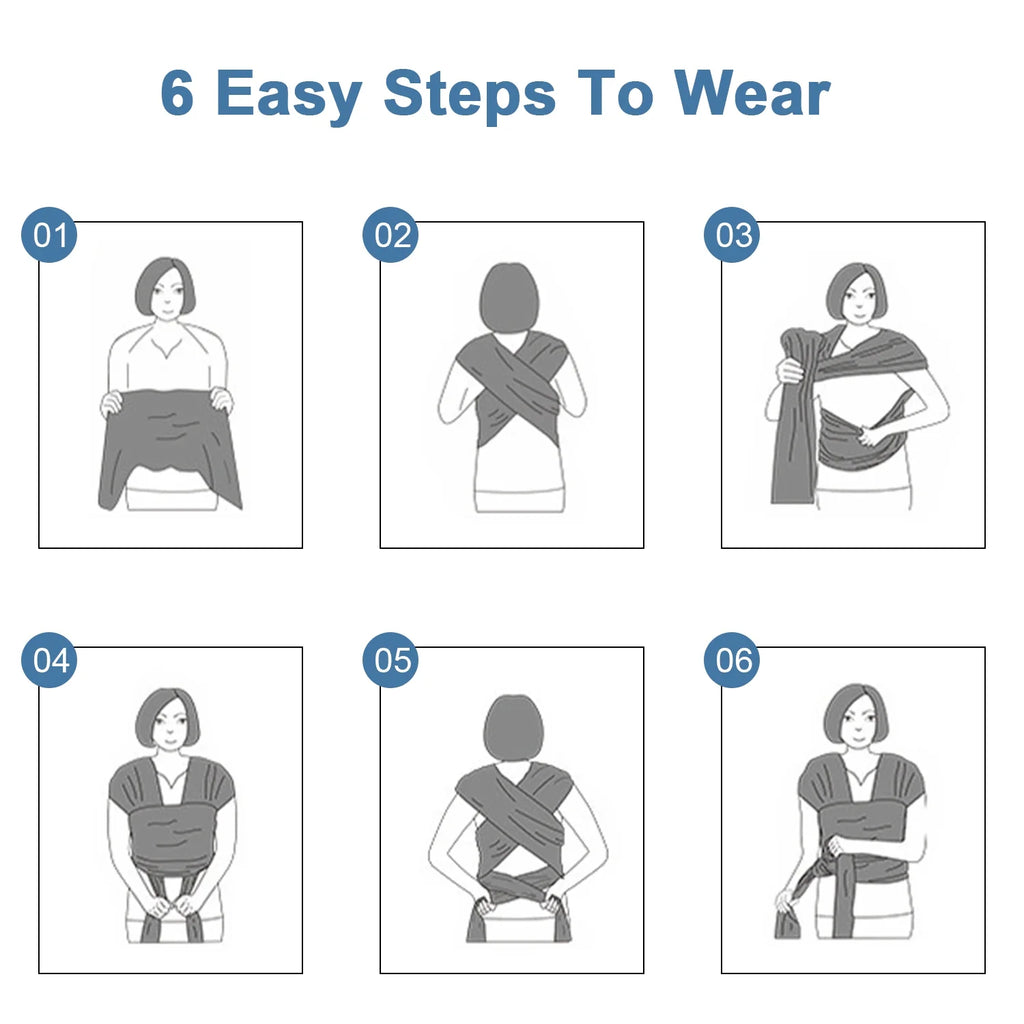 Baby Wrap Carrier,Original Breathable Baby Carrier Wrap Sling Lightweight Hands Free Newborn Wrap Swaddle Holder Adjustable Baby Slings Carrier for Newborn to Infant Toddler Essentials 7 to 35 Lbs