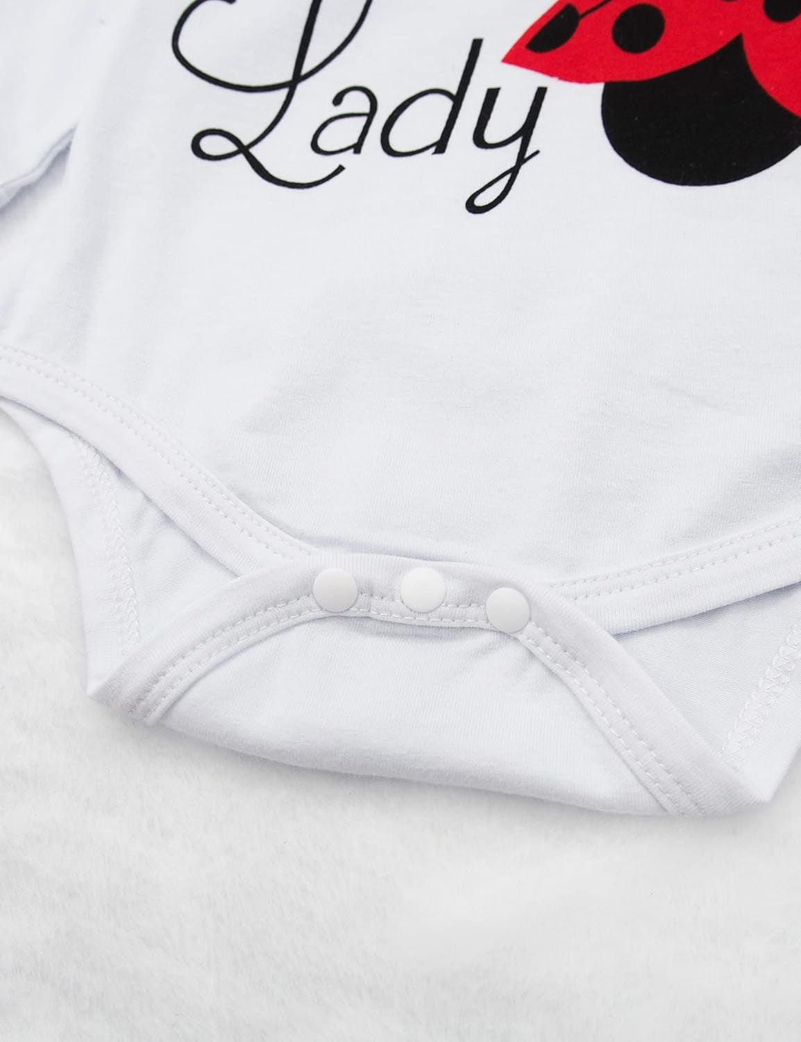 Toddler Baby Girl Clothes Ladybug Long-Sleeve Romper Pants Headband Cute Infants Baby Girl Outfits Set 3PC 3-6 Months