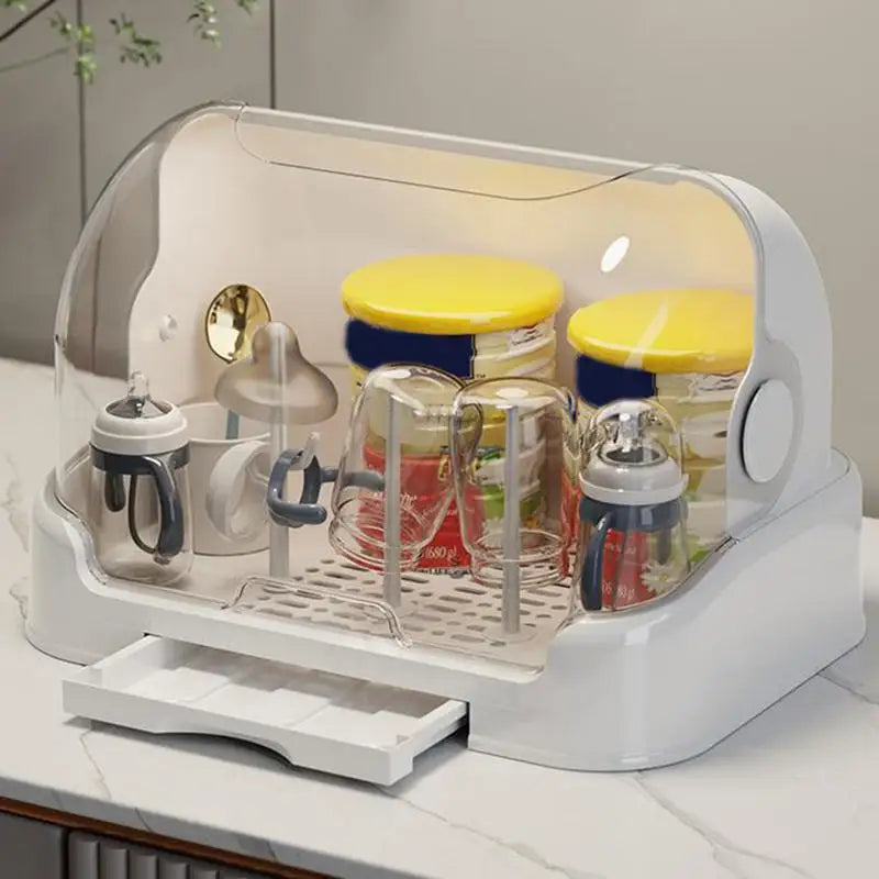 Babies Bottle Countertop Drying Rack Bottle Drying Rack with Removable Drip Tray Durable Countertop Rack for Toddler Bottles And
