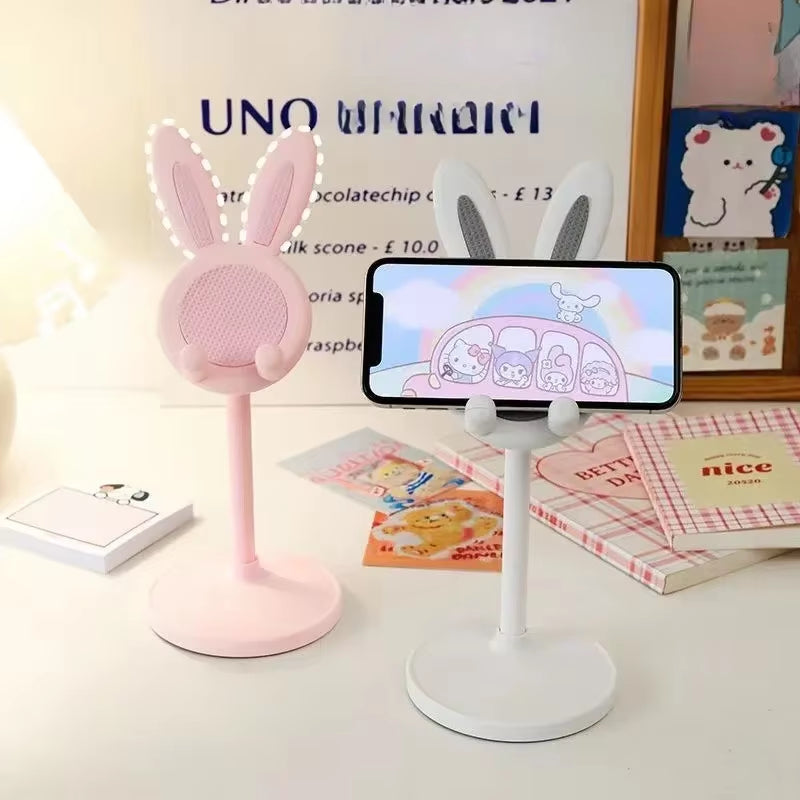 The Cute Rabbit Mobile Phone Stand Desktop Can Lift and Adjust the Desktop Phone Accessories Phone Stand Phone Grip