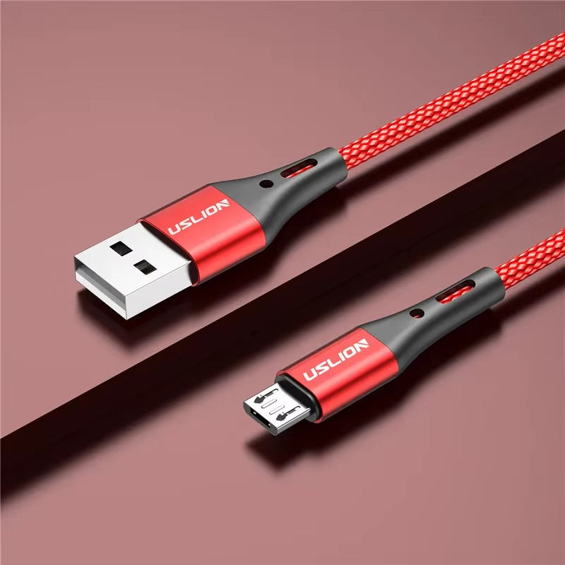 Magnetic USB Cable Micro 3A Fast Charge USB Data Cable Cord Phone Accessories Android Micro Usb Cable Mobile Phone Red
