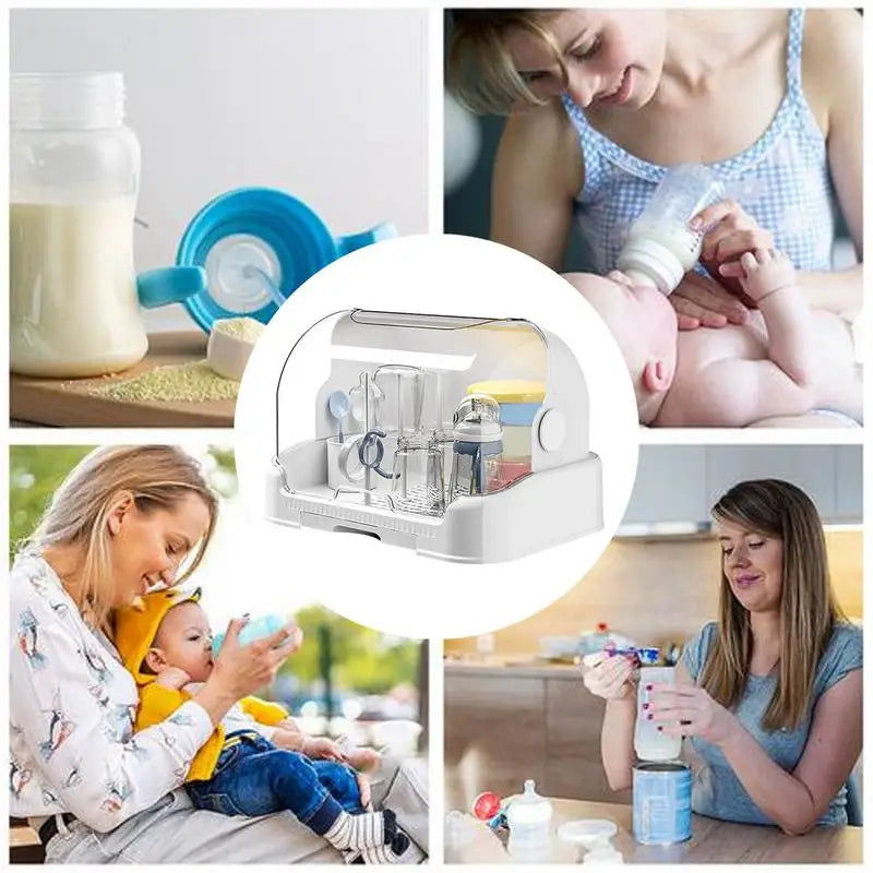 Babies Bottle Countertop Drying Rack Bottle Drying Rack with Removable Drip Tray Durable Countertop Rack for Toddler Bottles And