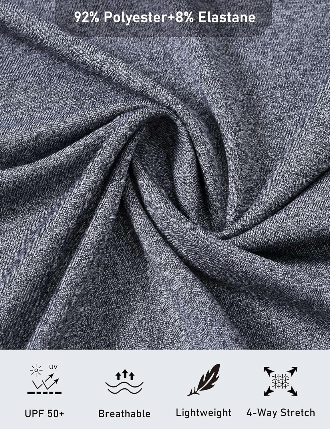 Men'S Long Sleeve Shirts Quarter Zip Pullover Men'S Polo Shirts Quick Dry