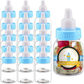 Blue Plastic Baby Bottles for Baby Shower - 3.5" Party Favor - Pack of 48
