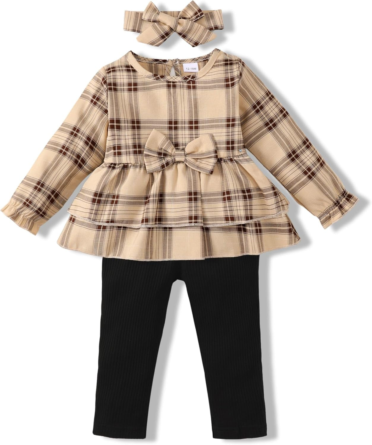 Baby Girl Clothes Infant Toddler Girl Clothes Fall Winter Outfits Long Sleeve Ruffle Tops Girls Pants Sets 3-24M