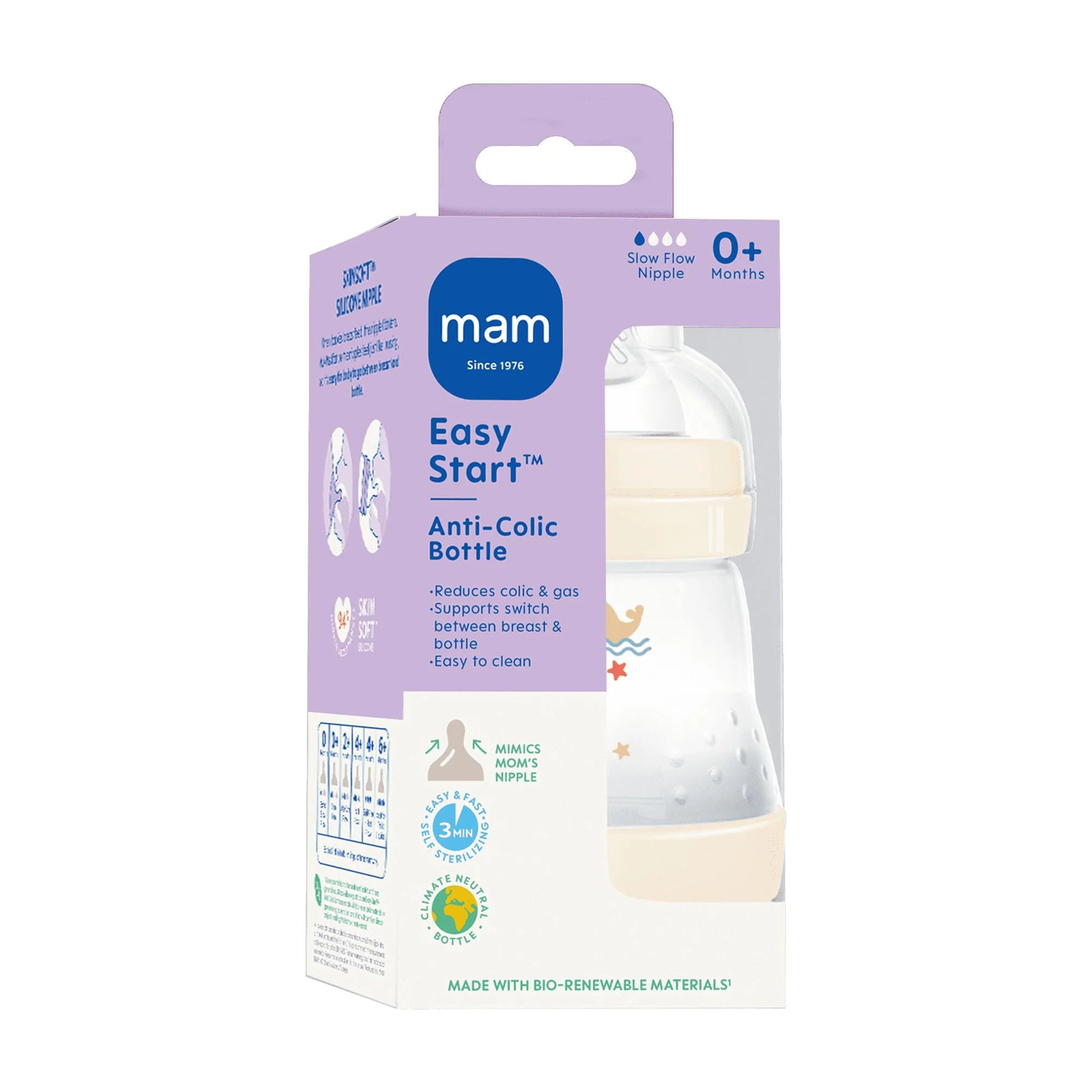 Easy Start Anti-Colic Bottle 5 Oz, 1 Pack- Linen