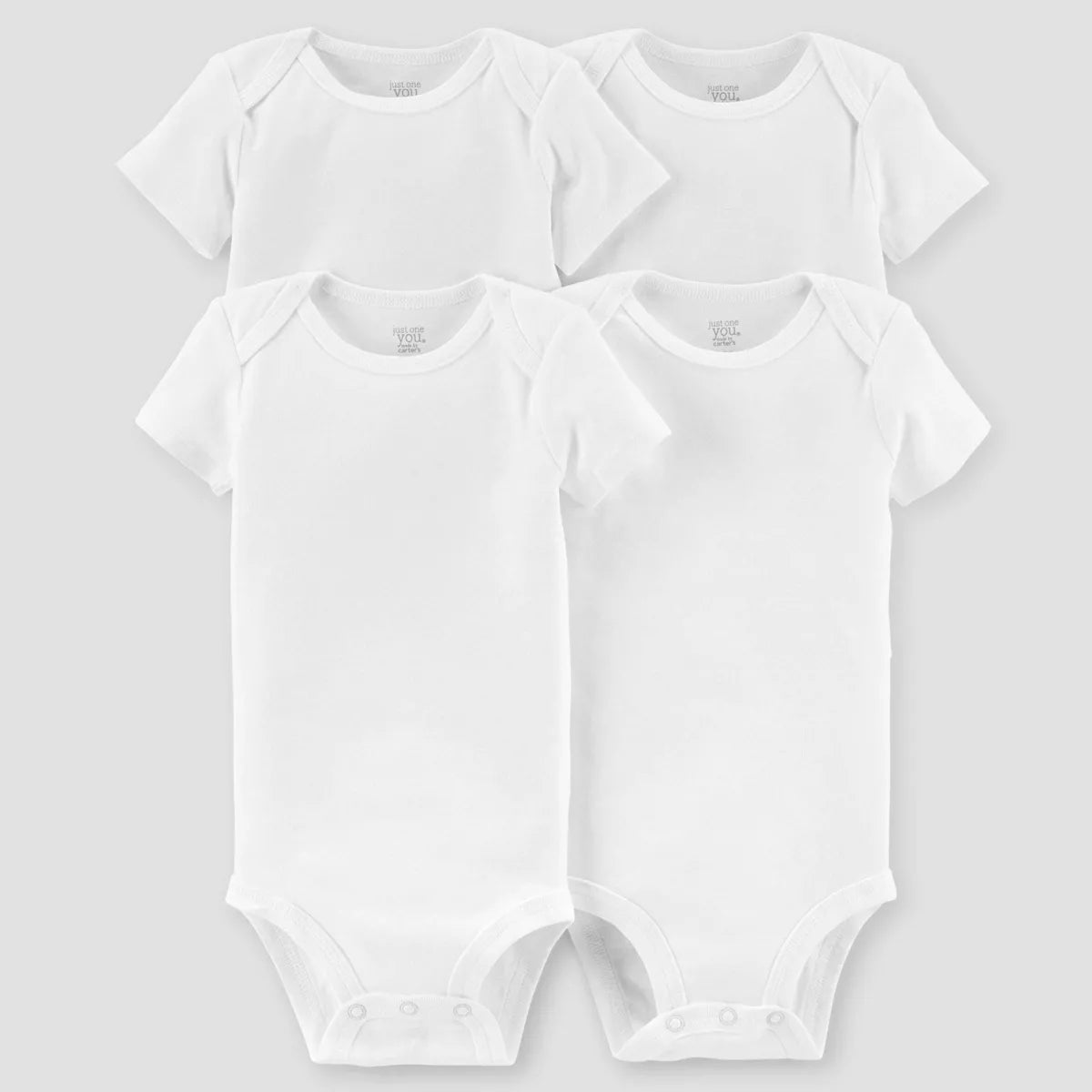 Carter'S Just One You® Baby 4Pk Short Sleeve Bodysuit - White
