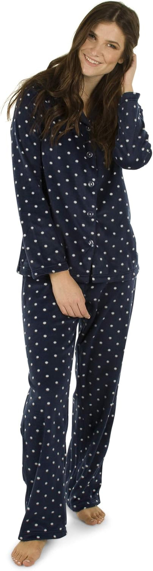 Women'S Warm and Cozy Plush Fleece Winter Pajama Set Teen and Girls