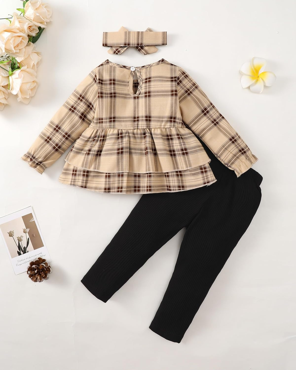 Baby Girl Clothes Infant Toddler Girl Clothes Fall Winter Outfits Long Sleeve Ruffle Tops Girls Pants Sets 3-24M