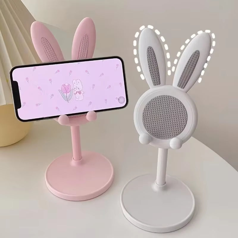 The Cute Rabbit Mobile Phone Stand Desktop Can Lift and Adjust the Desktop Phone Accessories Phone Stand Phone Grip