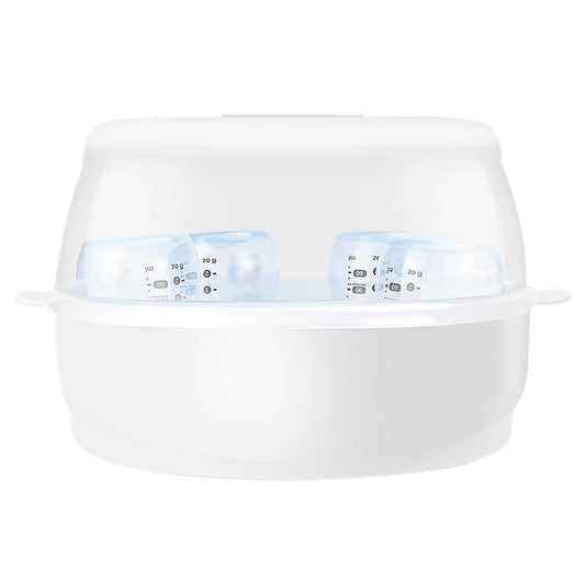 Microwave Bottle Sterilizer Steam Sterilizer Fits 6 Baby Bottles for Baby Bottles Pacifiers Cups Disinfect in 2-6 Minutes