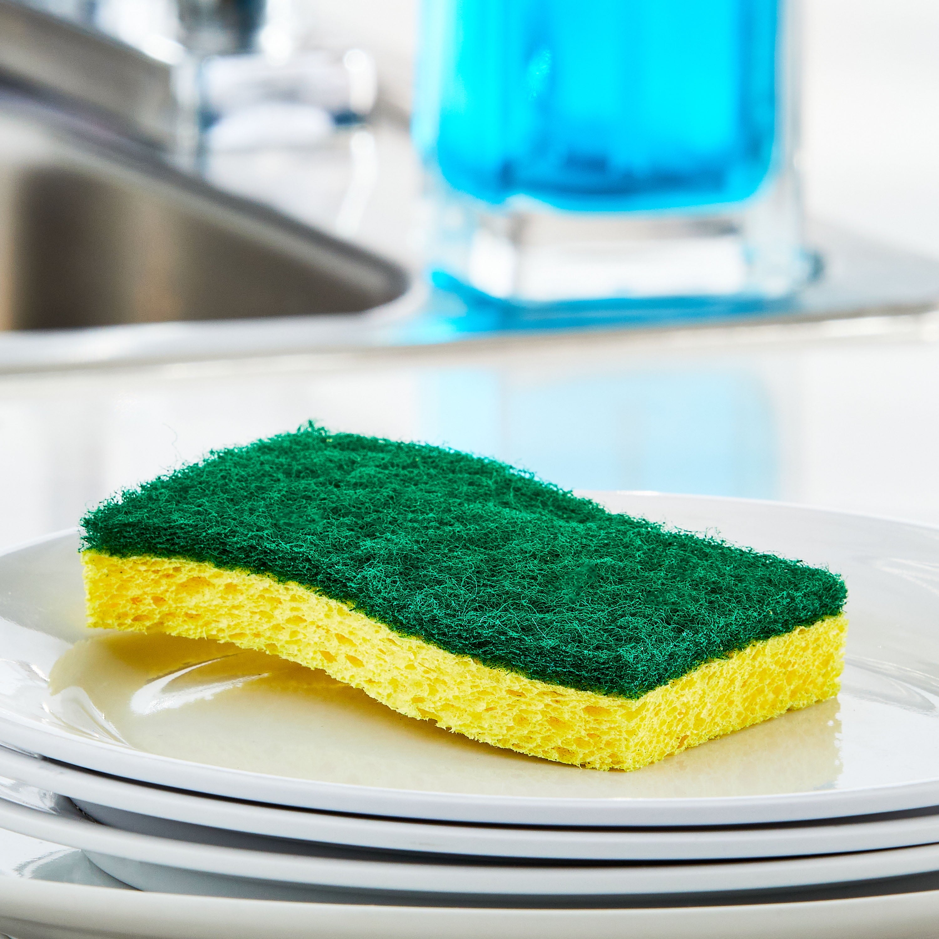 (6 Pack)  Heavy Duty Scrub Sponges, 8 Count