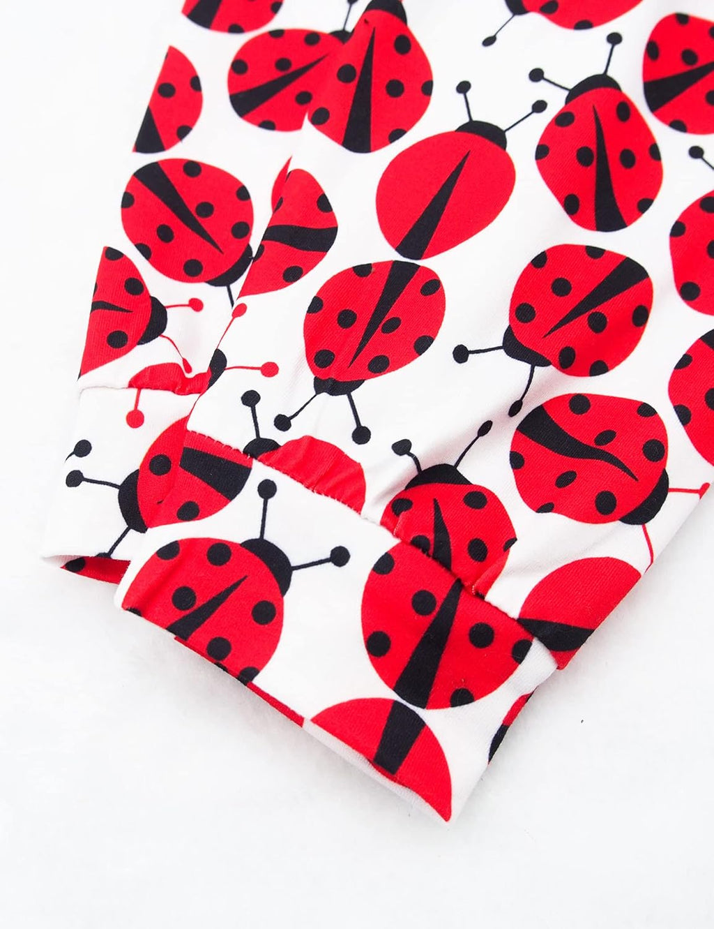 Toddler Baby Girl Clothes Ladybug Long-Sleeve Romper Pants Headband Cute Infants Baby Girl Outfits Set 3PC 3-6 Months