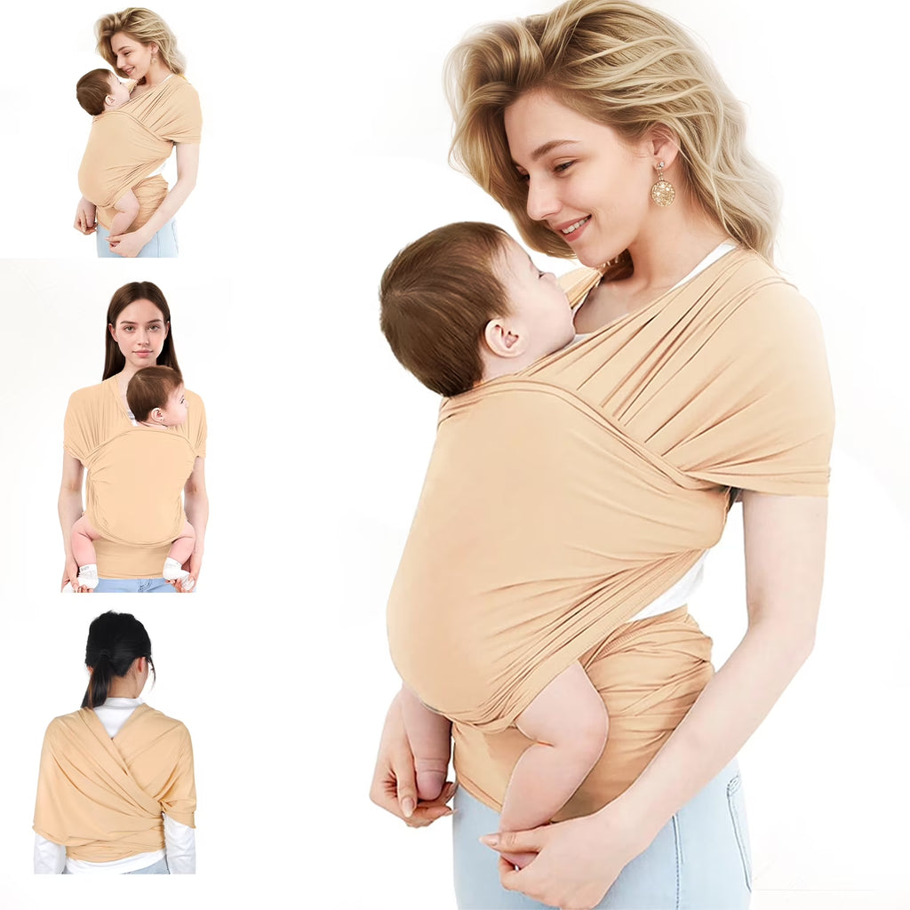 Baby Wrap Carrier,Original Breathable Baby Carrier Wrap Sling Lightweight Hands Free Newborn Wrap Swaddle Holder Adjustable Baby Slings Carrier for Newborn to Infant Toddler Essentials 7 to 35 Lbs